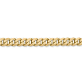 14K 26 inch 5.75mm Flat Beveled Curb with Lobster Clasp Chain FBU140