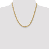 14K 26 inch 5.75mm Flat Beveled Curb with Lobster Clasp Chain FBU140
