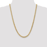 14K 26 inch 5.75mm Flat Beveled Curb with Lobster Clasp Chain FBU140