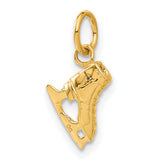 14K  3-D Ice Skate Charm A9586