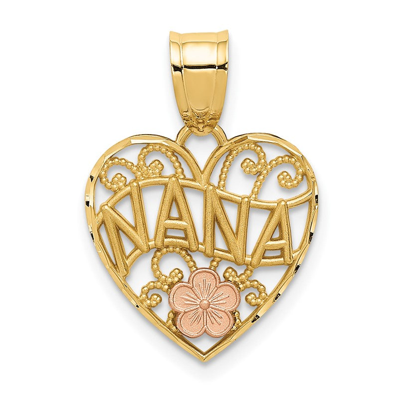 14k Two-tone NANA Heart Pendant M2692