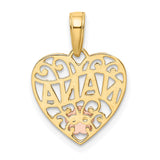 14k Two-tone NANA Heart Pendant M2692
