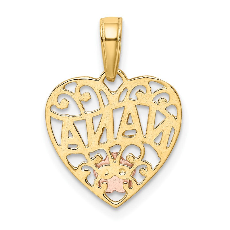 14k Two-tone NANA Heart Pendant M2692