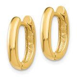 14k Oval Hinged Hoop Earrings TH268