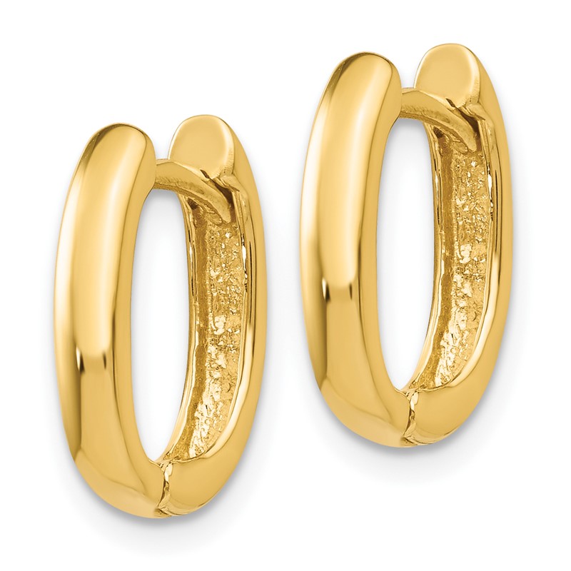 14k Oval Hinged Hoop Earrings TH268