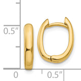 14k Oval Hinged Hoop Earrings TH268