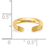 14k High Polished 2.5mm Band Toe Ring C2098