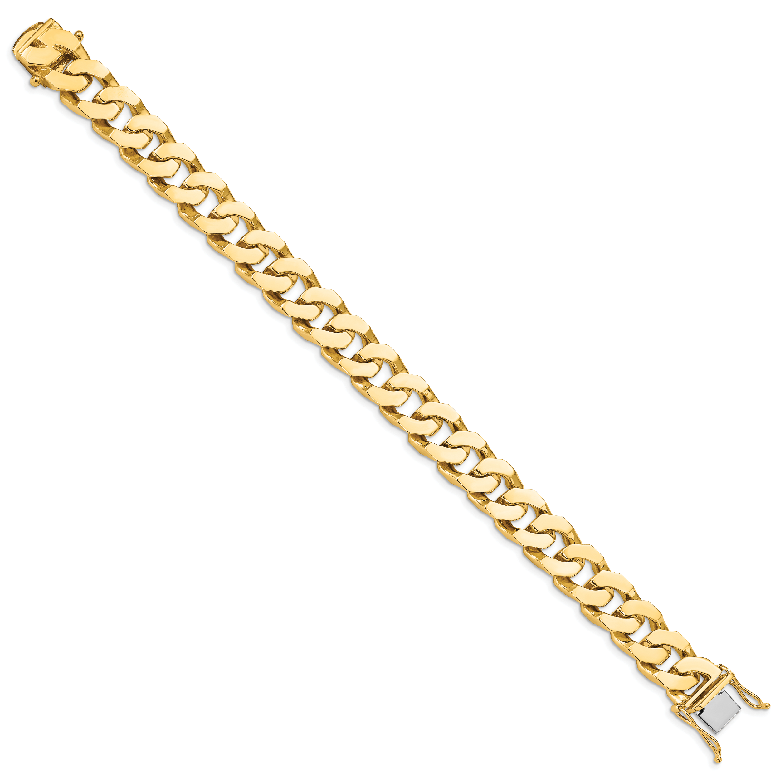 14K 20 inch 11.6mm Hand Polished Fancy Link with Box Catch Chain LK139