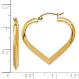 14k Polished Heart Hoop Earring TA262