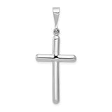 14k White Gold Cross Pendant K362