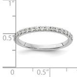 14k White Gold 2mm 1/3 carat Diamond Band RM4322