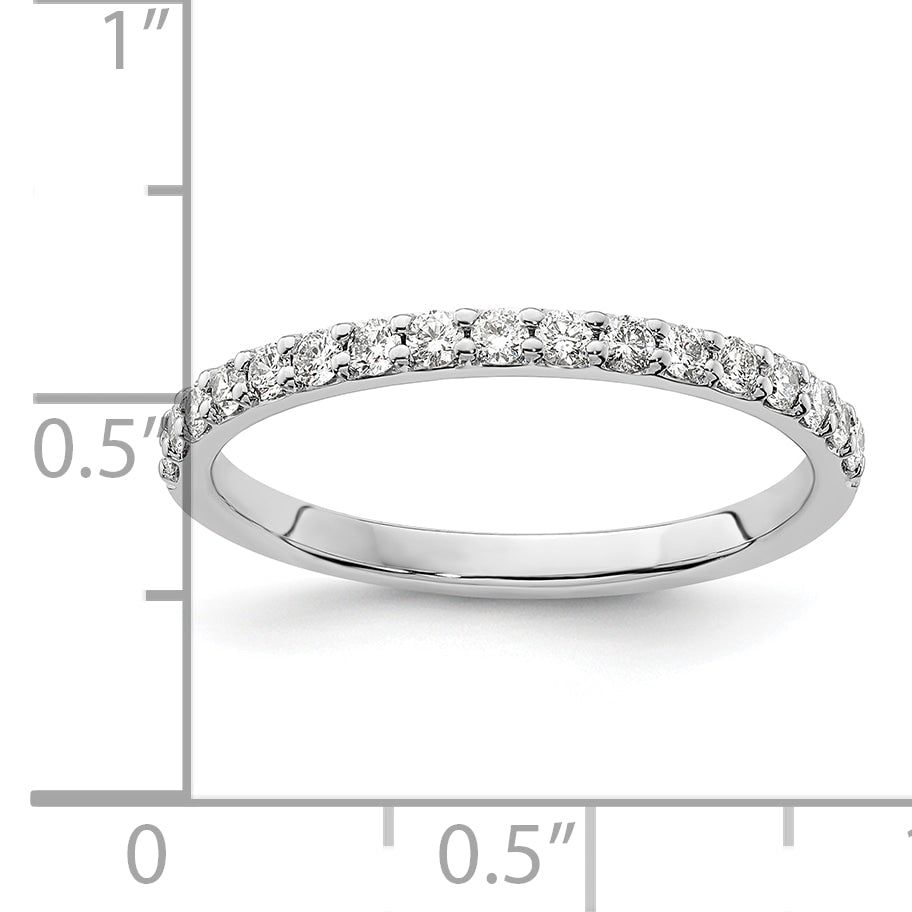 14k White Gold 2mm 1/3 carat Diamond Band RM4322
