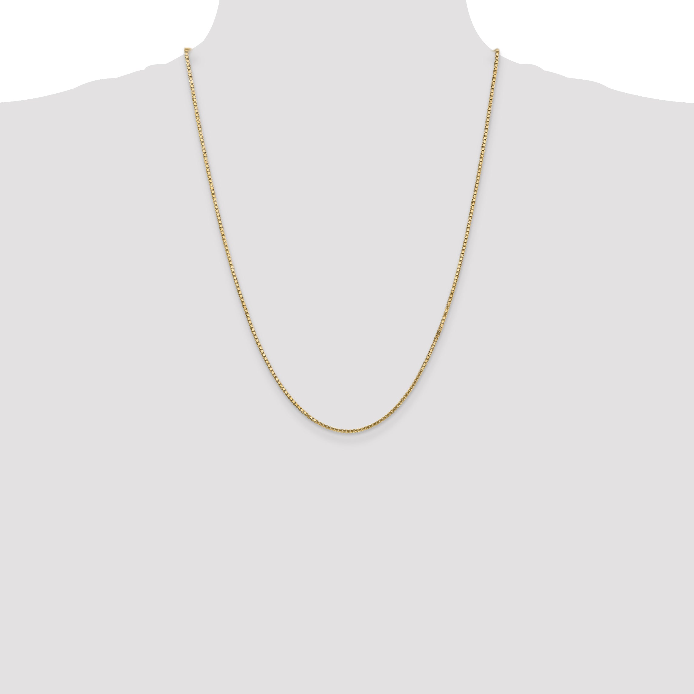 14K 26 inch 1.5mm Box with Lobster Clasp Chain BOX150