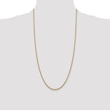 14K 26 inch 1.5mm Semi-Solid Round Box with Lobster Clasp Chain BC140