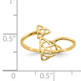 14k Polished Celtic Knot Bypass Ring K5782