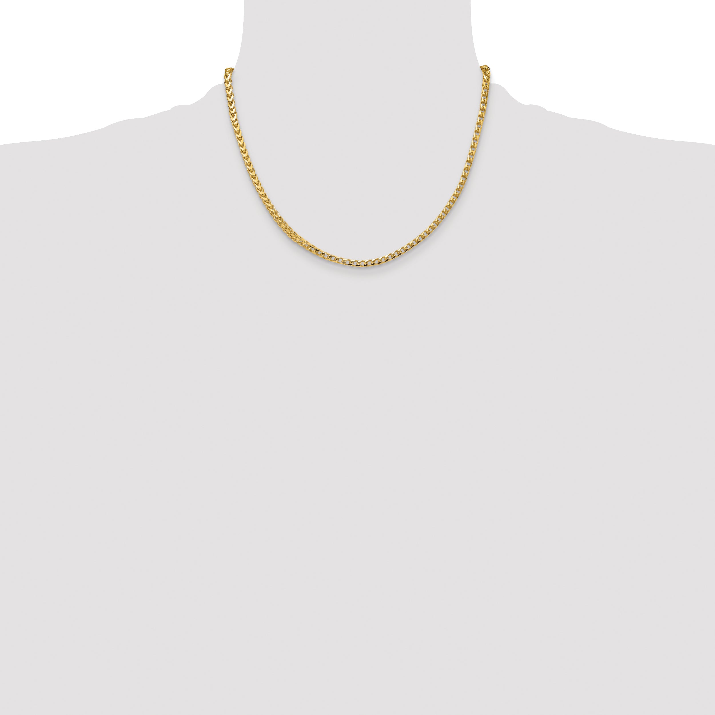 14K 18 inch 3.7mm Franco with Fancy Lobster Clasp Chain FRA120