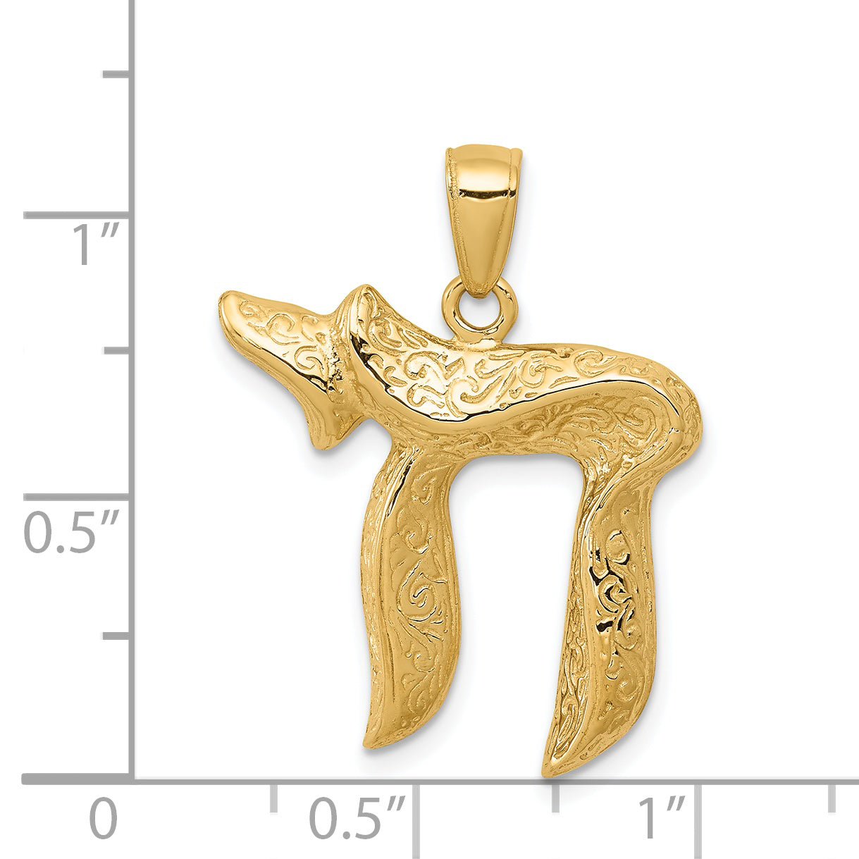 14K Jewish Chai (Long Life) Pendant C3992