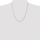 14K White Gold 10 inch 1.15mm Diamond-cut Machine Made Rope with Lobster Clasp Chain Anklet W010
