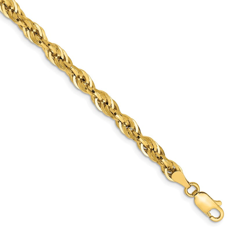 14K 26 inch 4.25mm Semi Solid Rope with Lobster Clasp Chain BC168