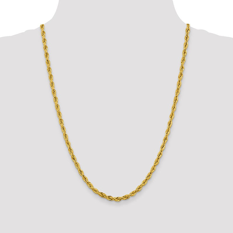 14K 26 inch 4.25mm Semi Solid Rope with Lobster Clasp Chain BC168