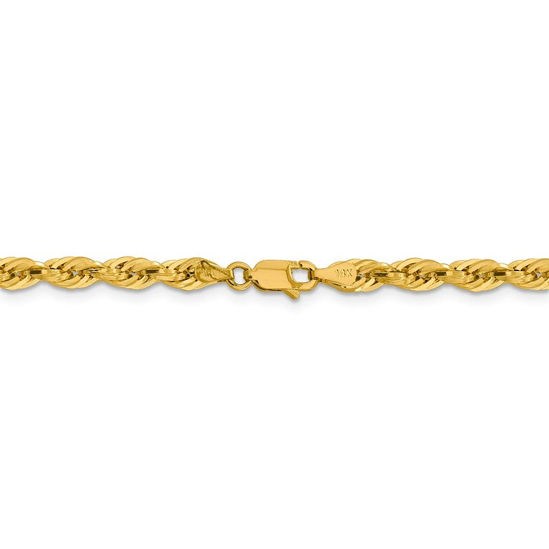 14K 26 inch 4.25mm Semi Solid Rope with Lobster Clasp Chain BC168