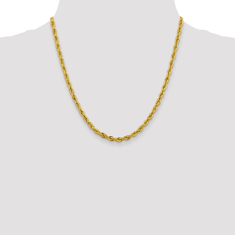 14K 26 inch 4.25mm Semi Solid Rope with Lobster Clasp Chain BC168