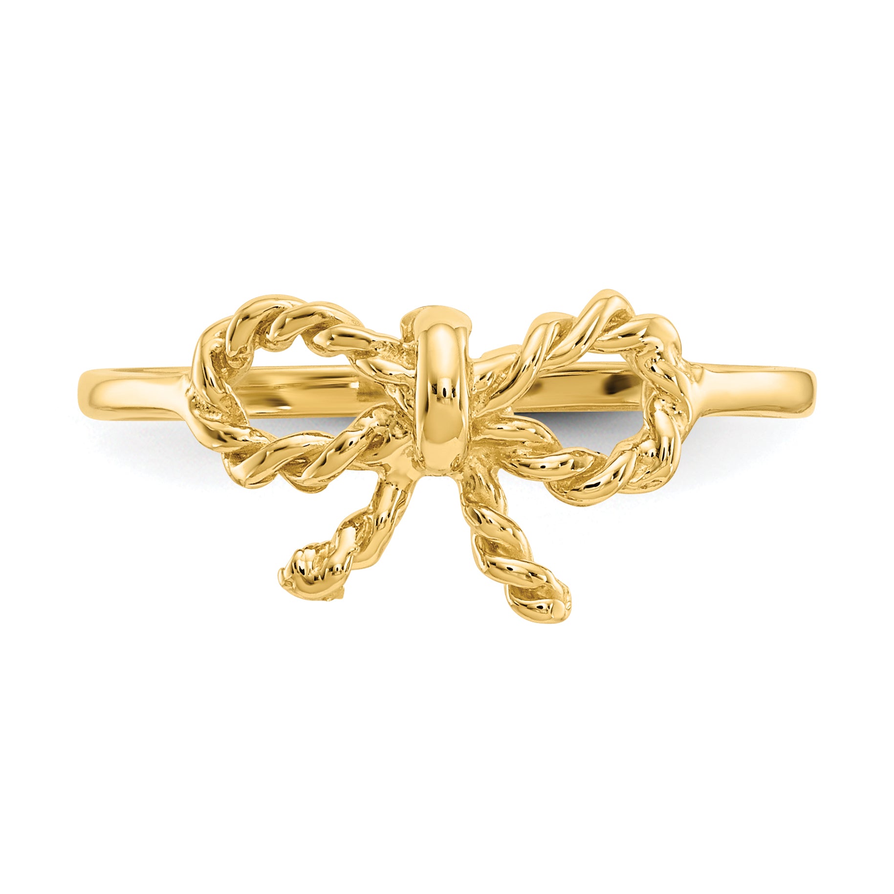 14k Polished Bow Ring K5776