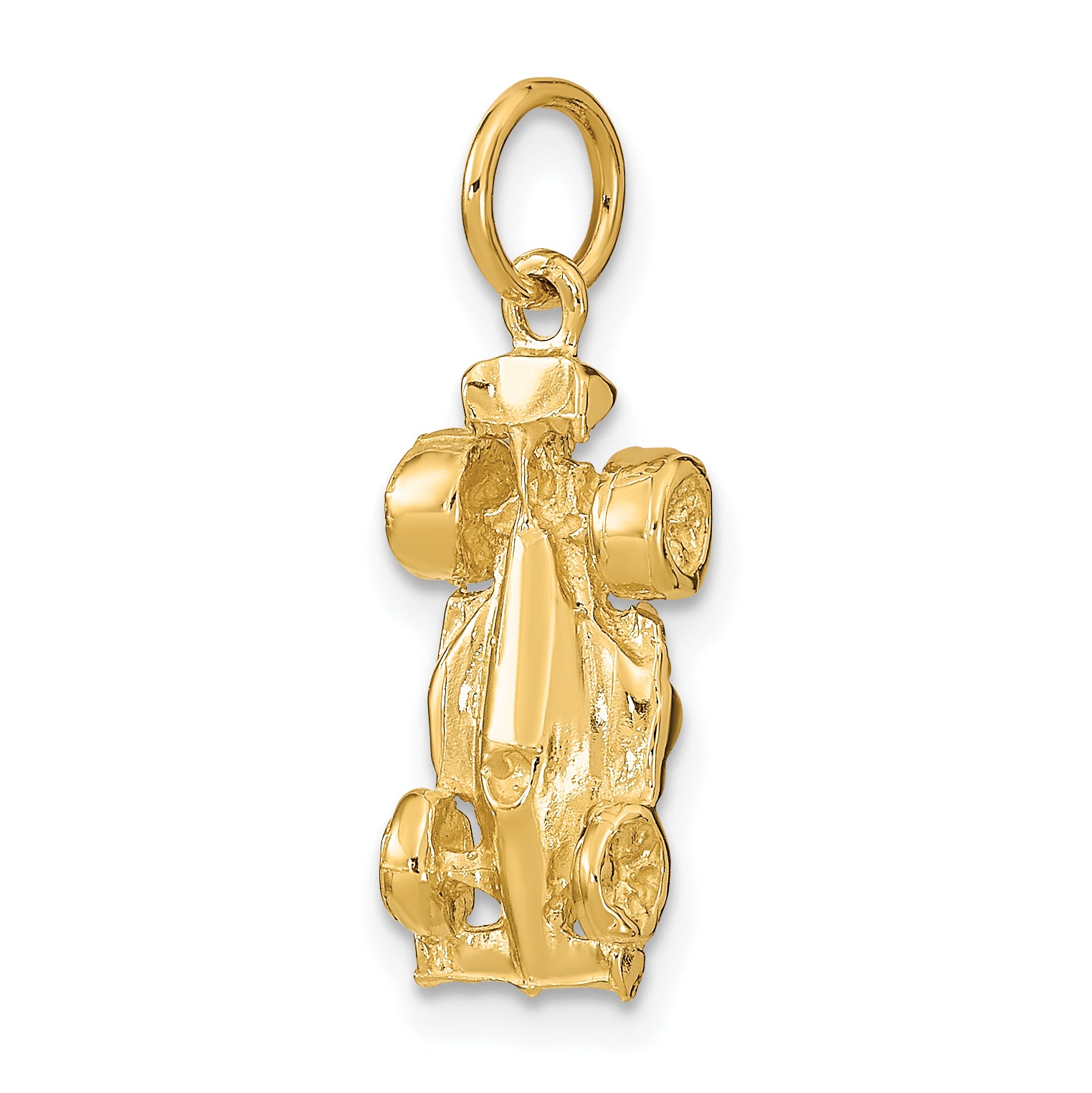 14k 3-D Race Car Charm A7613