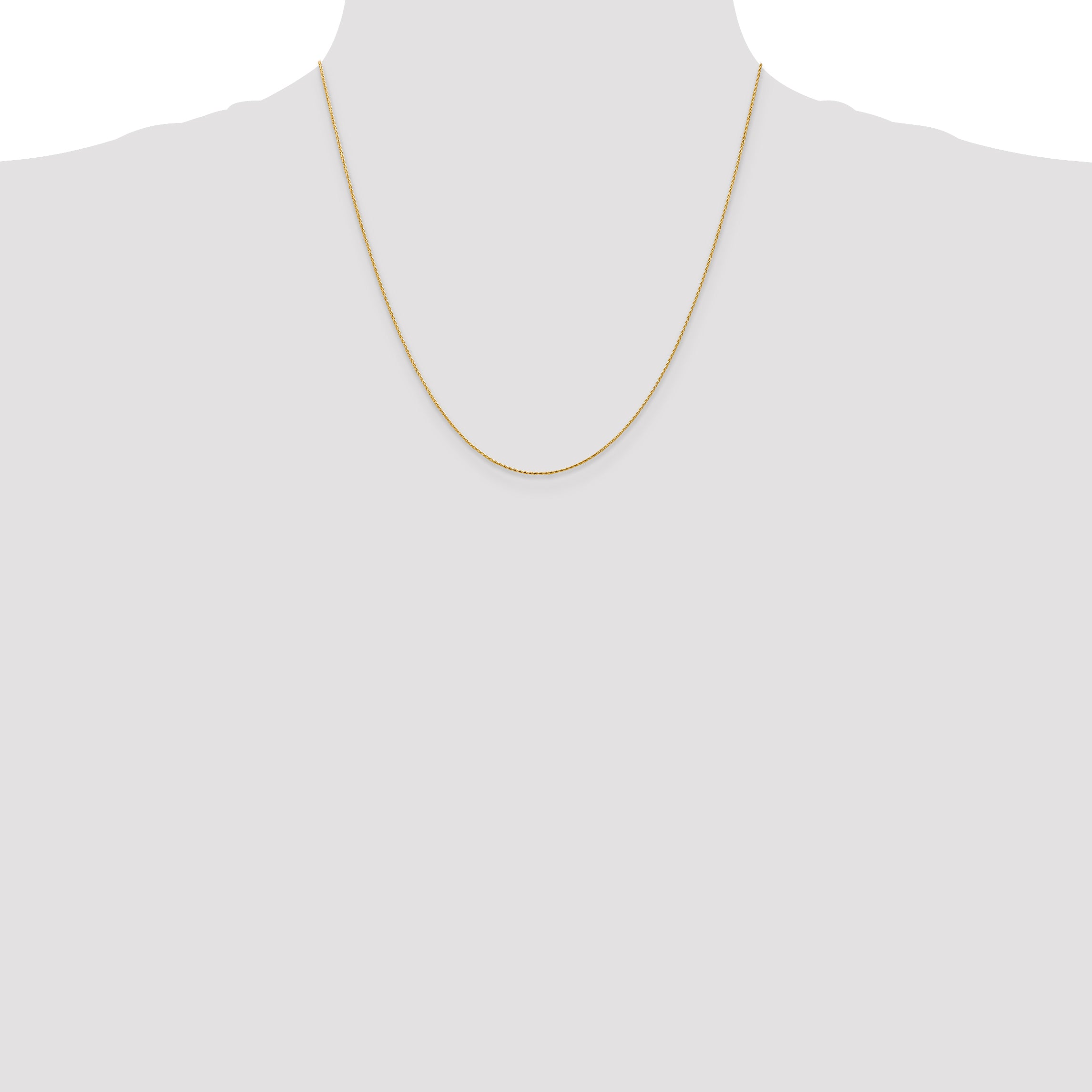 14K 10 inch .8mm Diamond-cut Parisian Wheat with Lobster Clasp Anklet PEN274