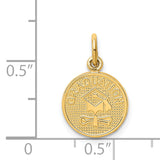 14k Polished GRADUATION Charm C441