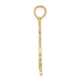 14k Solid Polished Gymnast Pendant D1449