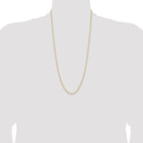 14K 10 inch 2.85mm Semi-Solid Curb with Lobster Clasp Anklet BC192