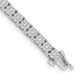 14k White Gold Complete 3 carat Diamond Cluster Setting 7 inch Tennis Bracelet BM4670