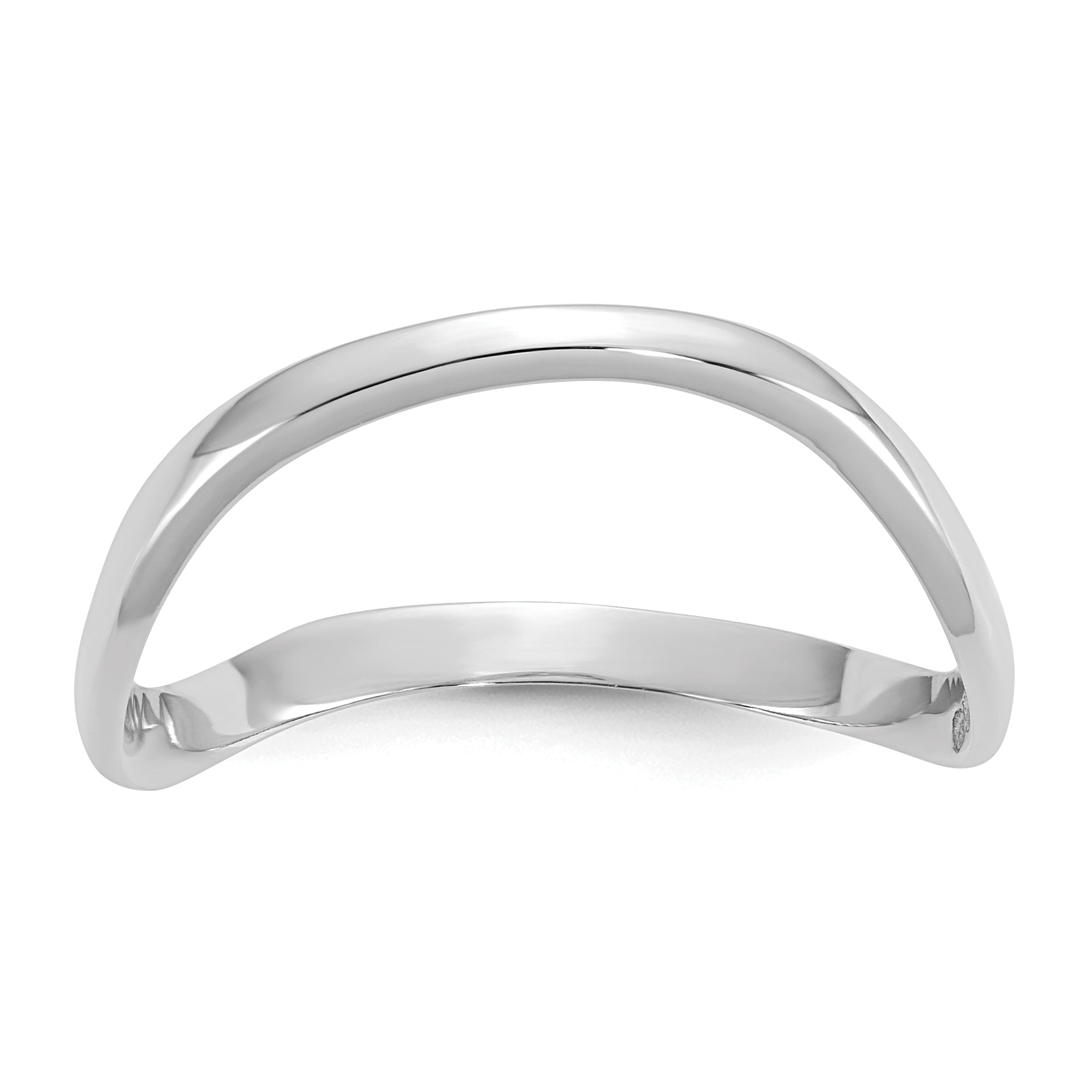 14K White Gold Polished Wave Fashion Thumb Ring Size 9 K5786