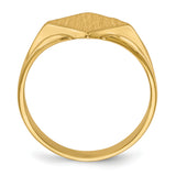 14k 11.5x11.5mm Closed Back Signet Ring RS524
