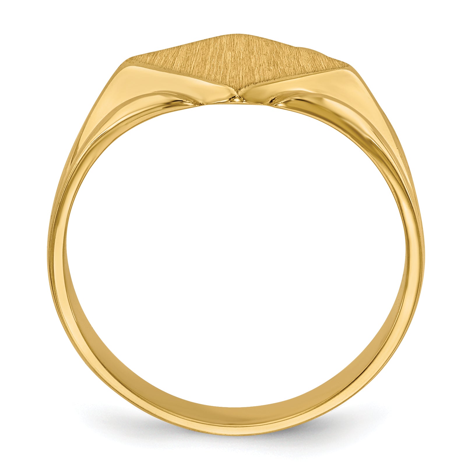 14k 11.5x11.5mm Closed Back Signet Ring RS524