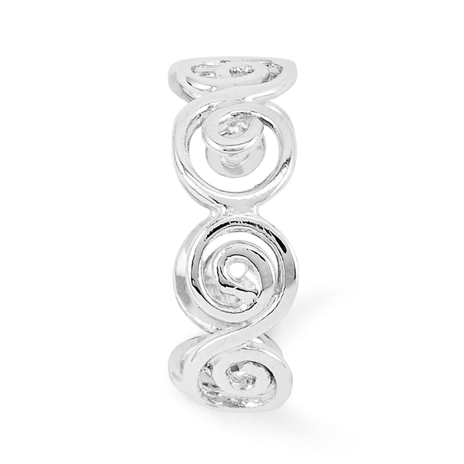 14k White Gold Scroll Toe Ring C2088