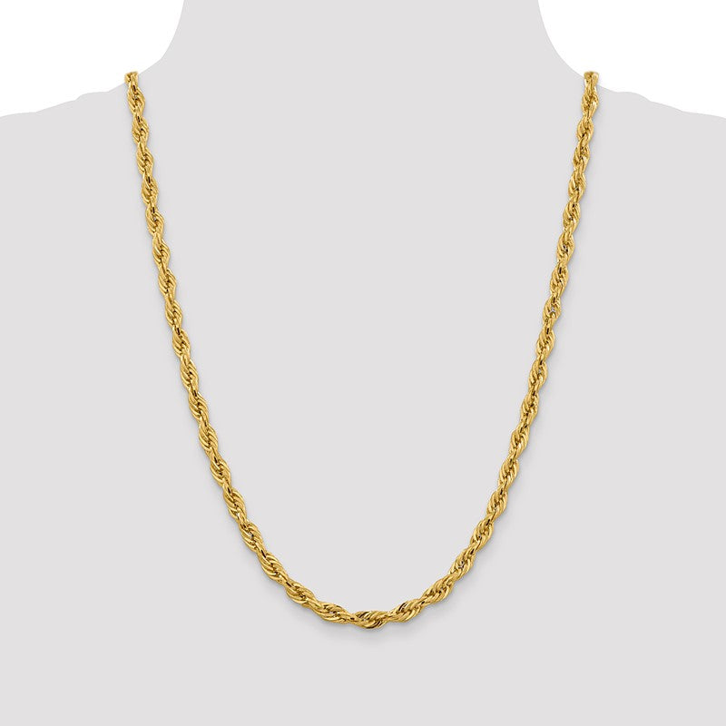 14K 26 inch 5.4mm Semi Solid Rope with Lobster Clasp Chain BC170