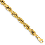14K 26 inch 5.4mm Semi Solid Rope with Lobster Clasp Chain BC170