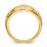 14k Ladies Polished Claddagh Ring D1853