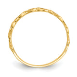 14k Polished Hearts Ring D112