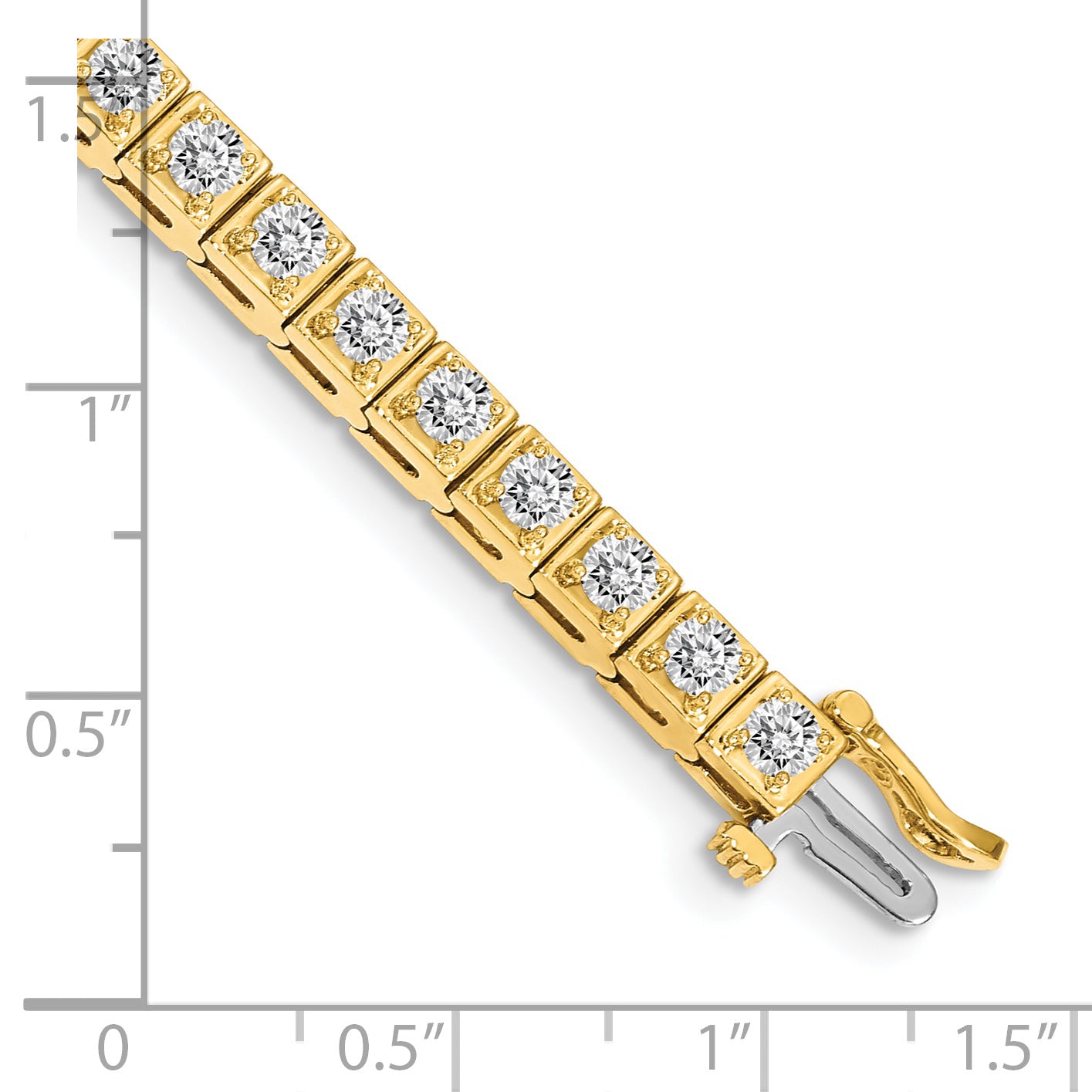 14k Complete 3.75 carat Round VS Diamond 4-prong 7 inch Tennis Bracelet X2163VS