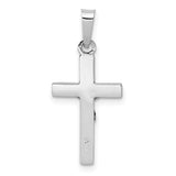 14k White Gold INRI Crucifix Charm XR501