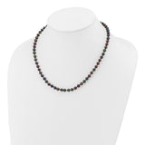 14k 5-6mm Black Near-Round Freshwater Cultured Pearl 16 inch Necklace BPN050
