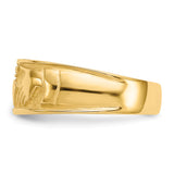 14k Ladies Polished Claddagh Band K3854