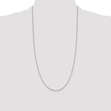 14K White Gold 26 inch .95mm Box with Lobster Clasp Chain WLB095