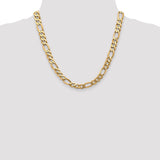 14K 26 inch 8.75mm Flat Figaro with Lobster Clasp Chain FFL220