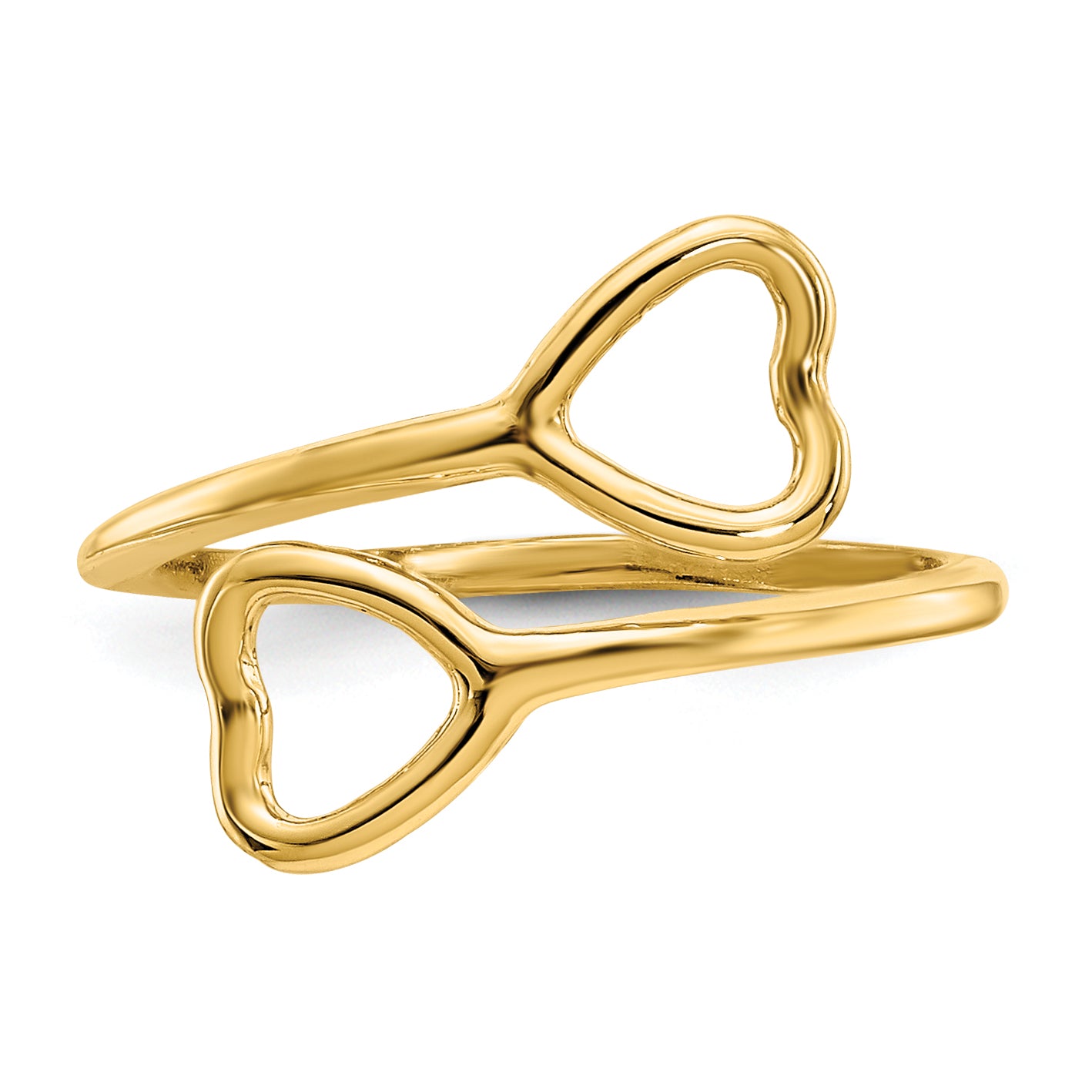 14k Double Heart Toe Ring K2032