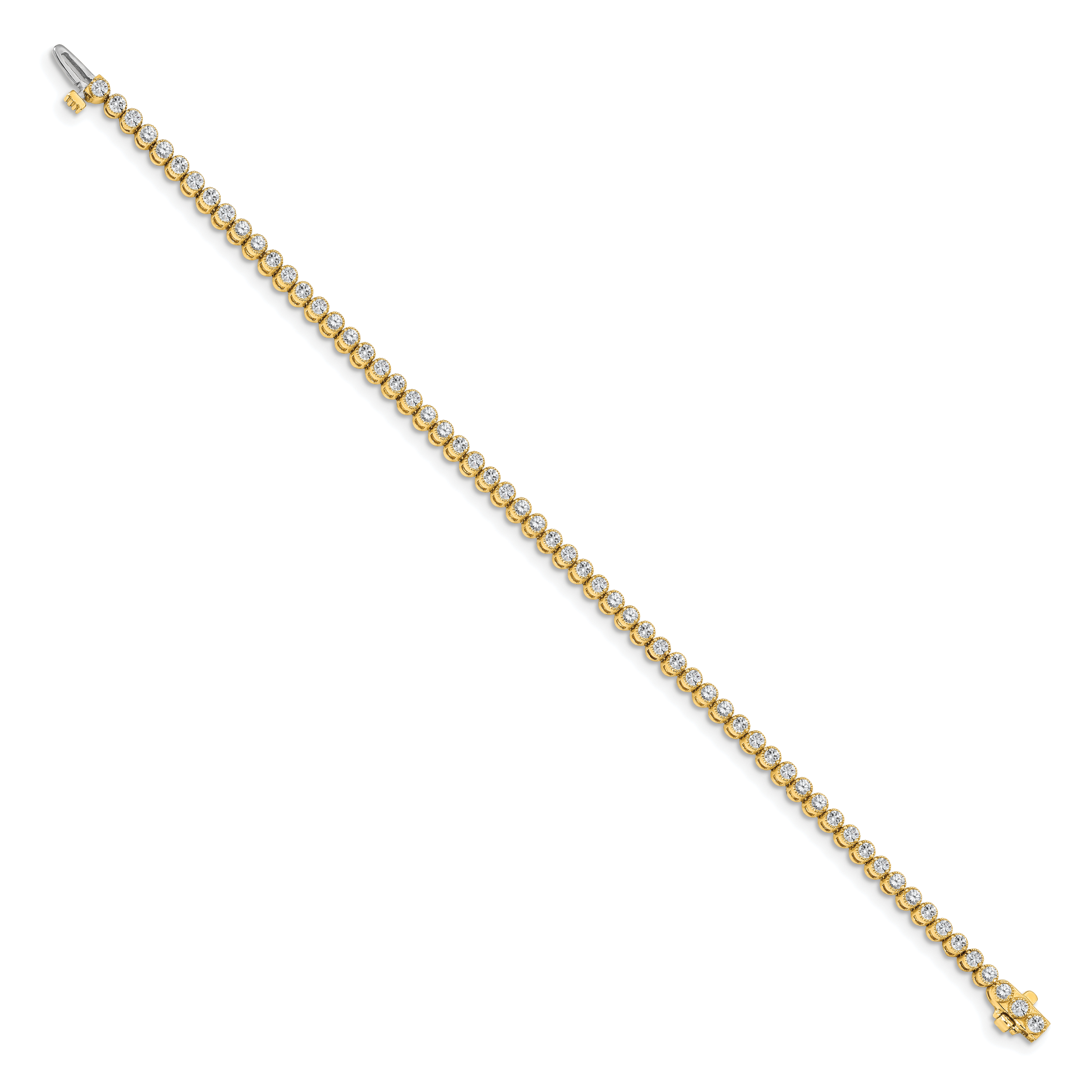 14k Complete 2.13 carat Round AAA Diamond 2-prong 7 inch Tennis Bracelet X2896AAA