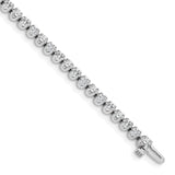 14k White Gold Complete 3.15 carat AA Diamond 4-prong 7 inch Tennis Bracelet X10005WAA